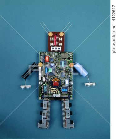 图库照片: 电子零件机器人