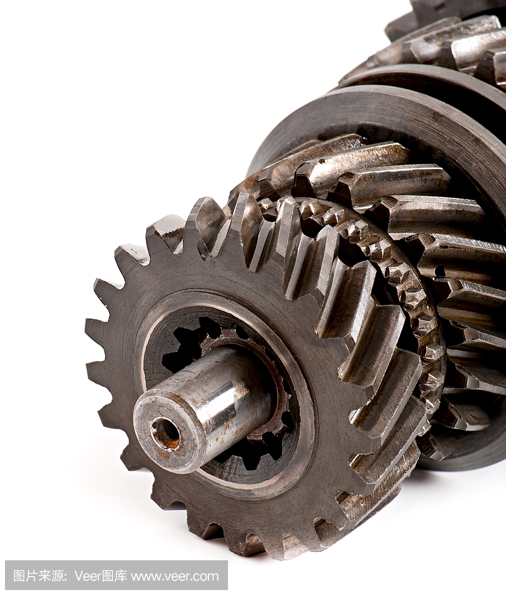 旧金属零件齿轮