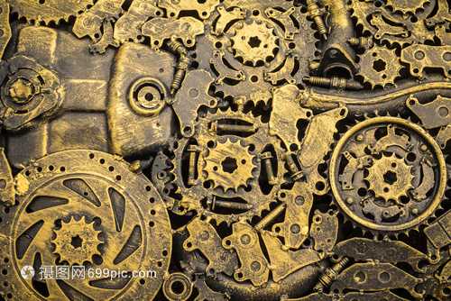 本底金属古董机械