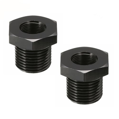 工厂定制cnc车削零件螺纹机械产品汽车机油滤清器螺纹适配器黑色阳极