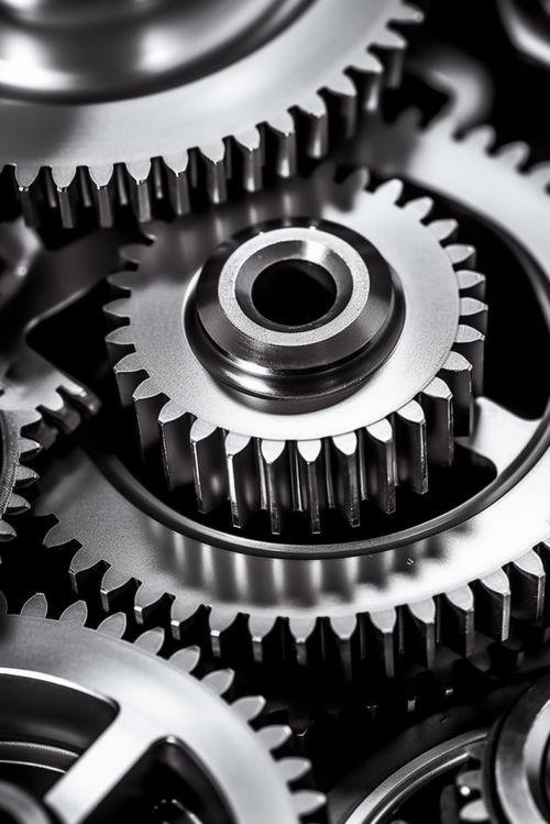 工业机械齿轮零件摄影艺术